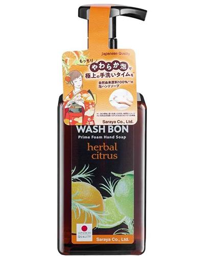  Wash Bon Prime Foam Hand Soap Oczyszczająco-odświeżająca pianka do mycia dłoni Herbal Citrus- 450 ml - cena, opinie, właściwości - Apteka internetowa Melissa  