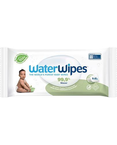 WaterWipes Kids Chusteczki nawilżane 99,9% wody , kropla ekstraktu owocowego i wyciągu z orzechów mydlanych 100% biodegradowalne - 60 sztuk