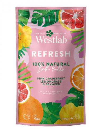  Westlab Refresh Odświeżająca Sól do kąpieli z różowym grejpfrutem trawą cytrynową i algami, 454 g, cena, opinie, stosowanie - Apteka internetowa Melissa  