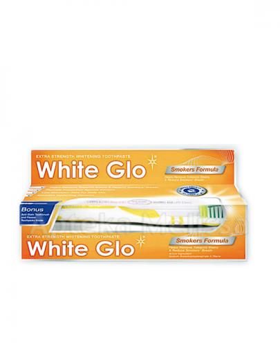  WHITE GLO Pasta do zębów z wybielającą formułą dla palaczy - 100 ml + Szczoteczka do zębów - 1 szt. - Apteka internetowa Melissa  