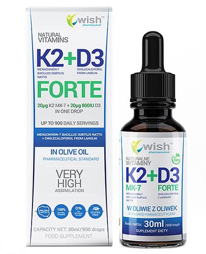 Wish Witamina K2 + D3 Forte krople - 30 ml - cena, opinie, dawkowanie