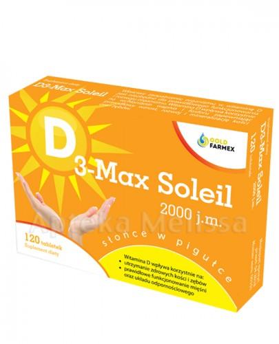 D3 MAX SOLEIL WITAMINA D 2000 j.m. - 120 tabl. Data ważności: 2018.06.30 - Apteka internetowa Melissa
