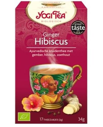  Yogi Tea GINGER HIBISCUS Imbir z hibiskusem - 17 sasz. - cena, opinie, wskazania - Apteka internetowa Melissa  