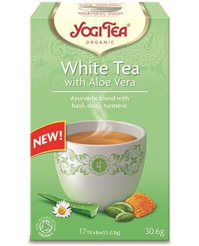  Yogi Tea Organic WHITE TEA WITH ALOE VERA Herbata biała z aloesem BIO - 17 sasz. - cena, opinie, właściwości - Apteka internetowa Melissa  