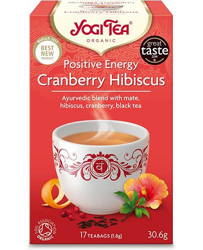  Yogi Tea Organic POSITIVE ENERGY CRANBERRY HIBISCUS Pozytywna energia BIO - 17 sasz. - cena, opinie, stosowanie - Apteka internetowa Melissa  