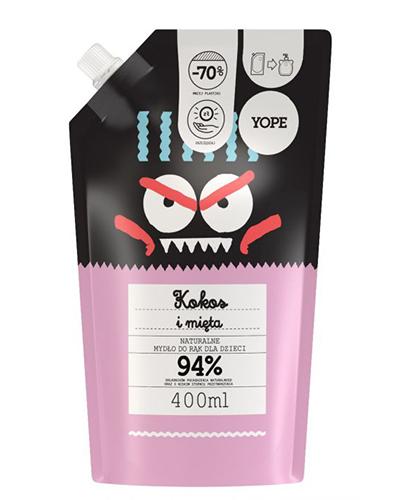  Yope Kokos & Mięta Naturalne mydło do rąk dla dzieci zapas, 400 ml  - Apteka internetowa Melissa  