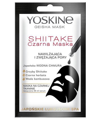 YOSKINE GEISHA MASK Maska na czarnej tkaninie SHIITAKE - 1 szt. - cena, właściwości, opinie 
