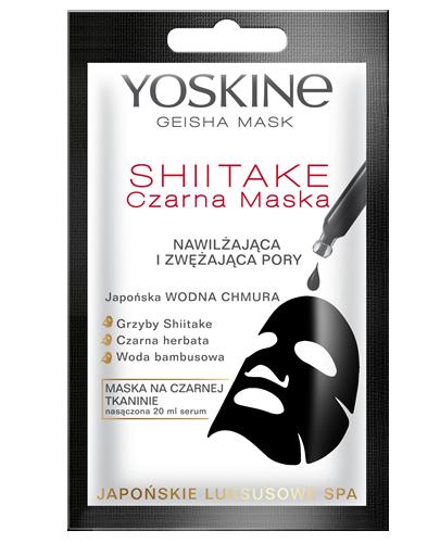  YOSKINE GEISHA MASK Maska na czarnej tkaninie SHIITAKE - 1 szt. - cena, właściwości, opinie  - Apteka internetowa Melissa  