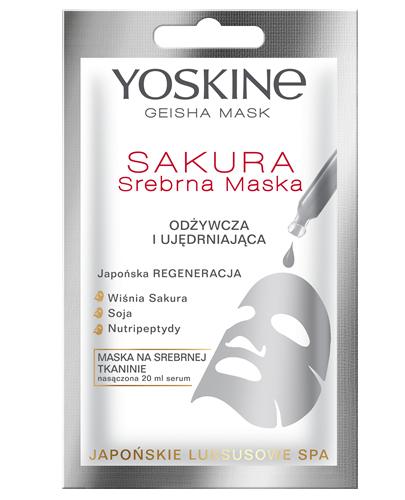  YOSKINE GEISHA MASK Maska na srebrnej tkaninie SAKURA - 1 szt. - cena, właściwości, opinie  - Apteka internetowa Melissa  