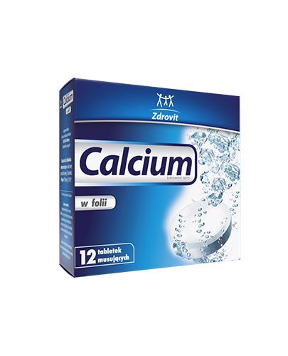  Zdrovit Calcium w folii - 12 tabl. mus. - cena, opinie, właściwości  - Apteka internetowa Melissa  