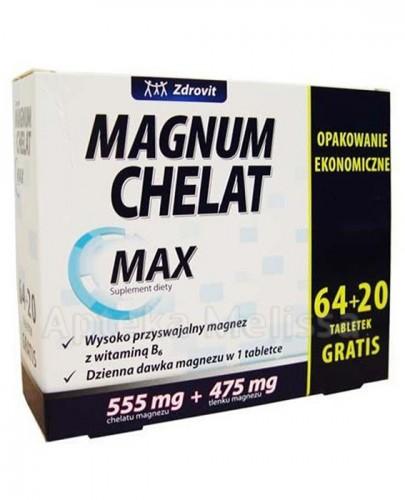 ZDROVIT MAGNUM CHELAT MAX - 64 tabl. + 20 tabl GRATIS! - Apteka internetowa Melissa