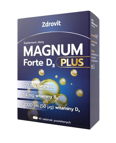  Zdrovit Magnum Forte D3 Plus, 45 tabletek - Apteka internetowa Melissa  
