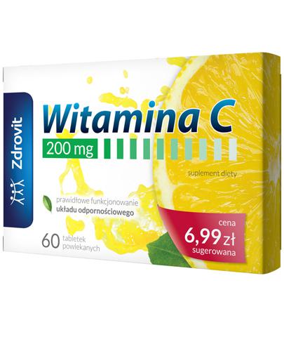  Zdrovit Witamina C 200 mg, 60 tabl., cena, opinie, stosowanie - Apteka internetowa Melissa  