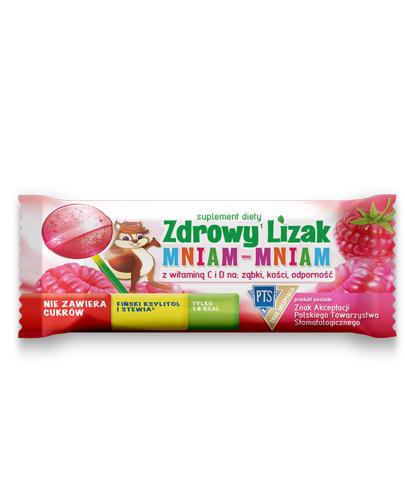 ZDROWY LIZAK MNIAM-MNIAM Ząbki, kości, odporność o smaku malinowym - 1 szt.