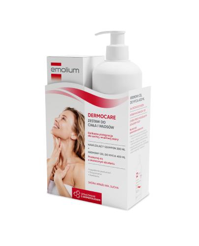 Zestwa Emolium Dermocare, Nawilżający szampon, 200 ml + Kremowy żel do mycia, 400 ml
