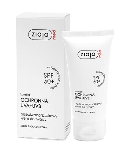 ZIAJA KURACJA OCHRONNA UVA + UVB Przeciwzmarszczkowy krem do twarzy SPF 50+ - 50 ml