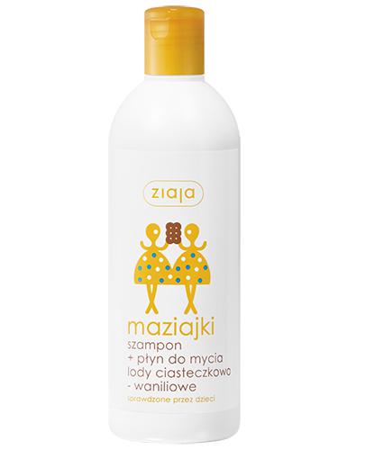 ZIAJA MAZIAJKA Szampon + płyn do mycia dla dzieci lody ciasteczkowo-waniliowe - 400 ml