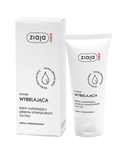ZIAJA MED Kuracja Wybielająca Krem wybielający przeciw zmarszczkom na noc, 50 ml, cena, opinie, właściwości