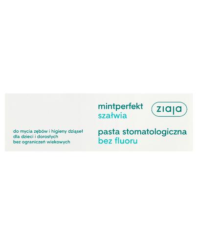  Ziaja Mintperfekt Szałwia Pasta stomatologiczna bez fluoru, 75 ml, cena, opinie, wskazania - Apteka internetowa Melissa  