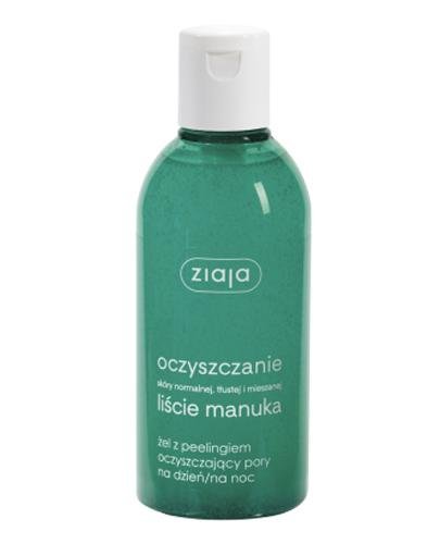 ZIAJA OCZYSZCZANIE Liście manuka żel z peelingiem oczyszczający pory na dzień / na noc, 200 ml
