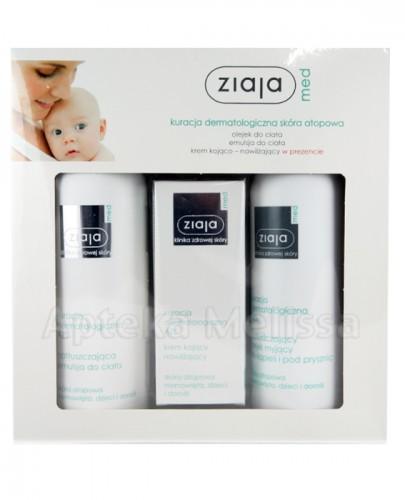 ZIAJA MED AZS Natłuszczająca emulsja do ciała - 400 ml + Natłuszczający olejek myjący - 270 ml + Krem kojący nawilżający - 50 ml - Apteka internetowa Melissa