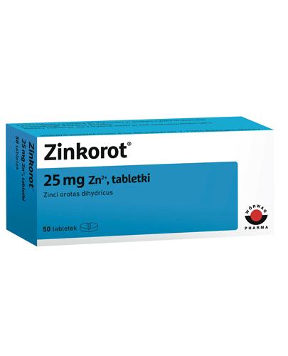    Zinkorot 25 mg Zn2+ - 50 tabl. - cena, opinie, wskazania - Apteka internetowa Melissa  