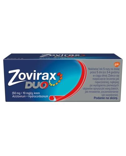 ZOVIRAX DUO Krem na opryszczkę, 2 g
