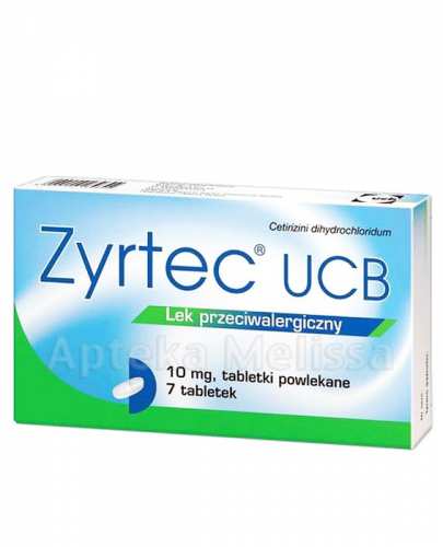  ZYRTEC UCB 10 mg - 7 tabl. - Apteka internetowa Melissa  