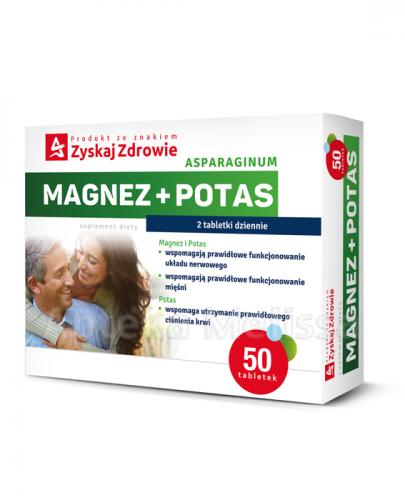  ZYSKAJ ZDROWIE Asparaginum Magnez + Potas - 50 tabl.  - Apteka internetowa Melissa  
