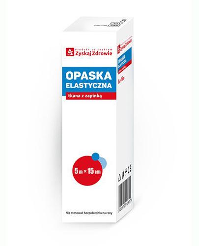 ZYSKAJ ZDROWIE Opaska elastyczna tkana z zapinką 5m x 15 cm - 1 szt.