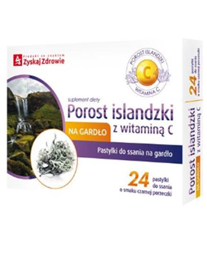  Zyskaj Zdrowie Porost islandzki z witaminą C - 24 pastylki - Apteka internetowa Melissa  